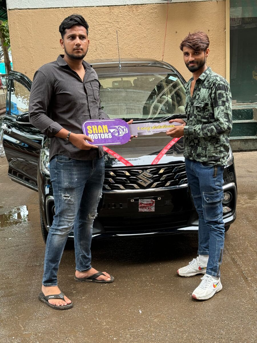 Happy customer with new car